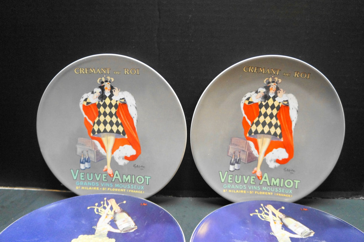 Pottery Barn Bubbly Champagne Themed Salad Plates Set of 5