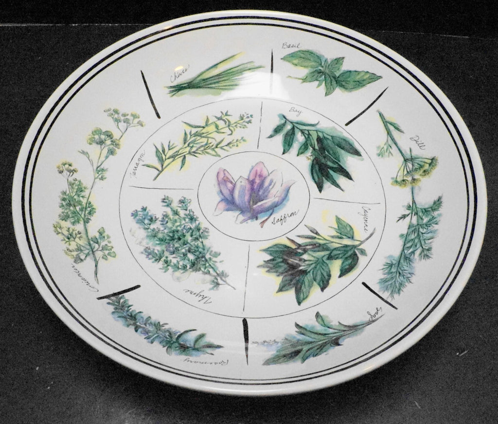 Williams and Sonoma Herb Pattern Pasta Serving Bowl 13 IN Portugal