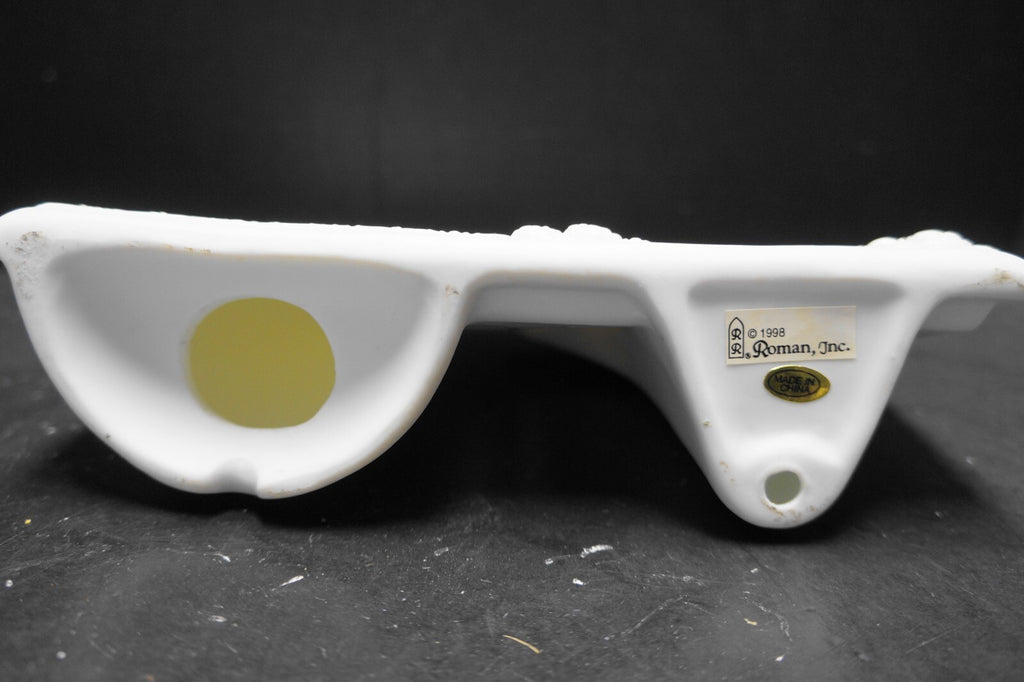 White Bisque Porcelain Baby Photo Picture Frame Lamp No Bulb
