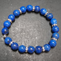 Lapis Lazuli Rhinestone Stretch Bracelet