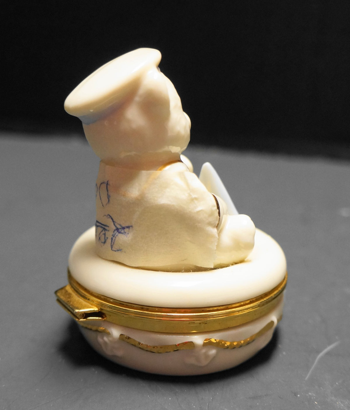 Lenox Ivory China Anchors Aweigh Treasures Box Teddy Bear Sailboat With Charm