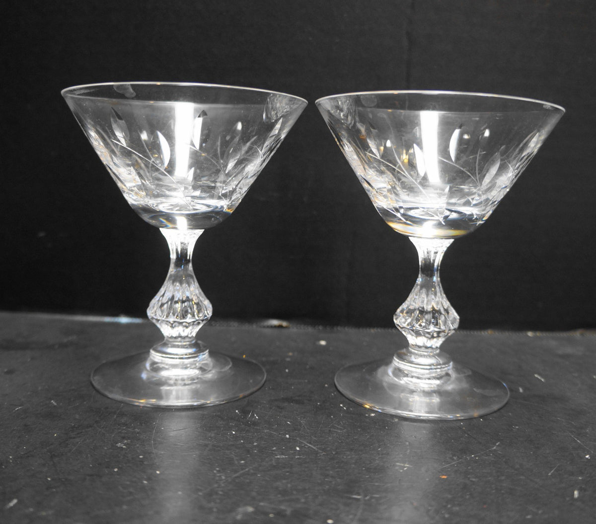 Duncan & Miller Willow Tall Champagne Sherbet Pair