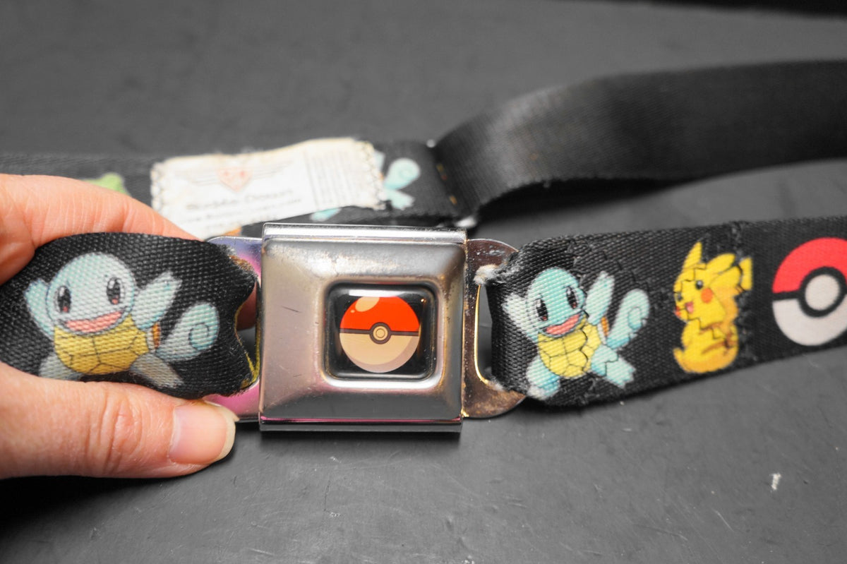 Pokemon Buckle Down Buckle Up Adjustable Belt Used Shows Wear Seat Belt Style