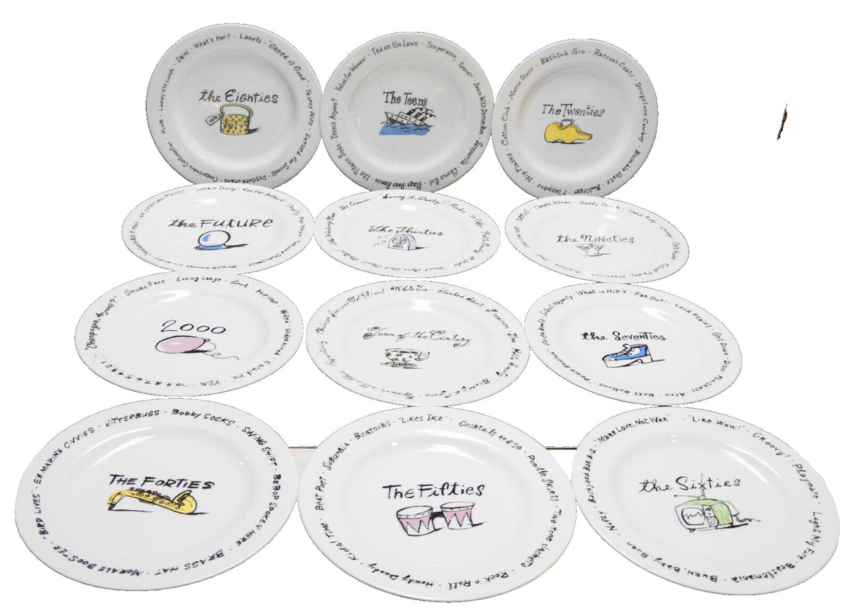 Pottery Barn Millenium The Decades Salad Plates Set of 12