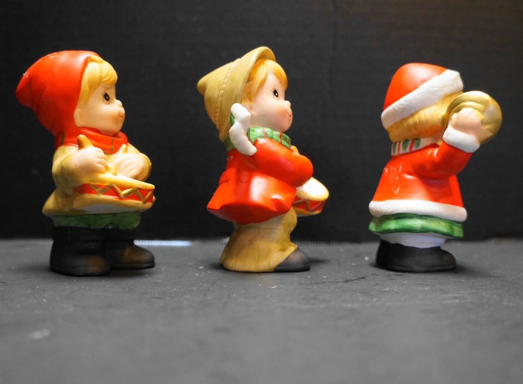 Homco Vintage Christmas Figurines Children Musicians Set of 3
