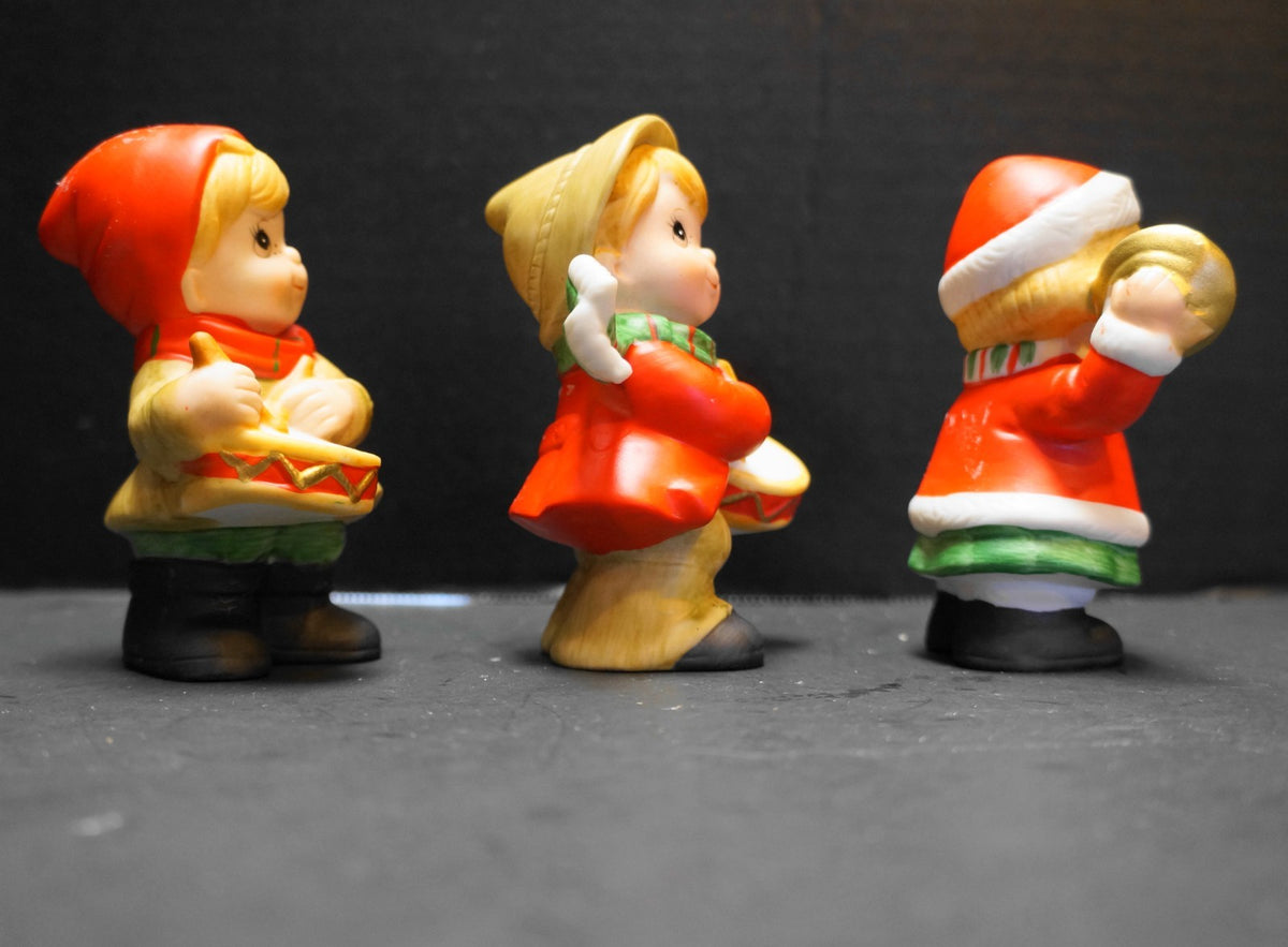Homco Vintage Christmas Figurines Children Musicians Set of 3