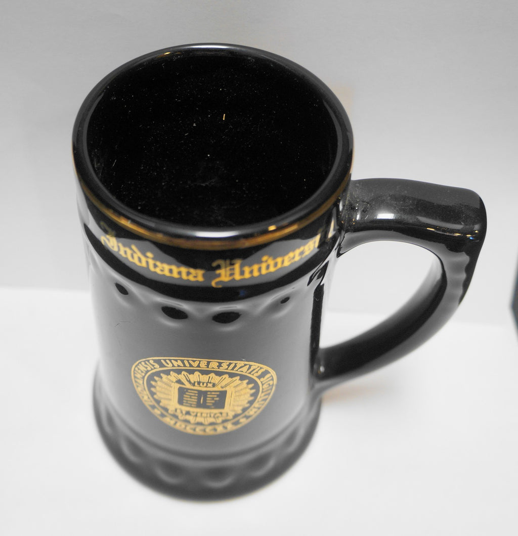 Indiana University Black Gold Souvenir Stein Mug W.C. Bunting