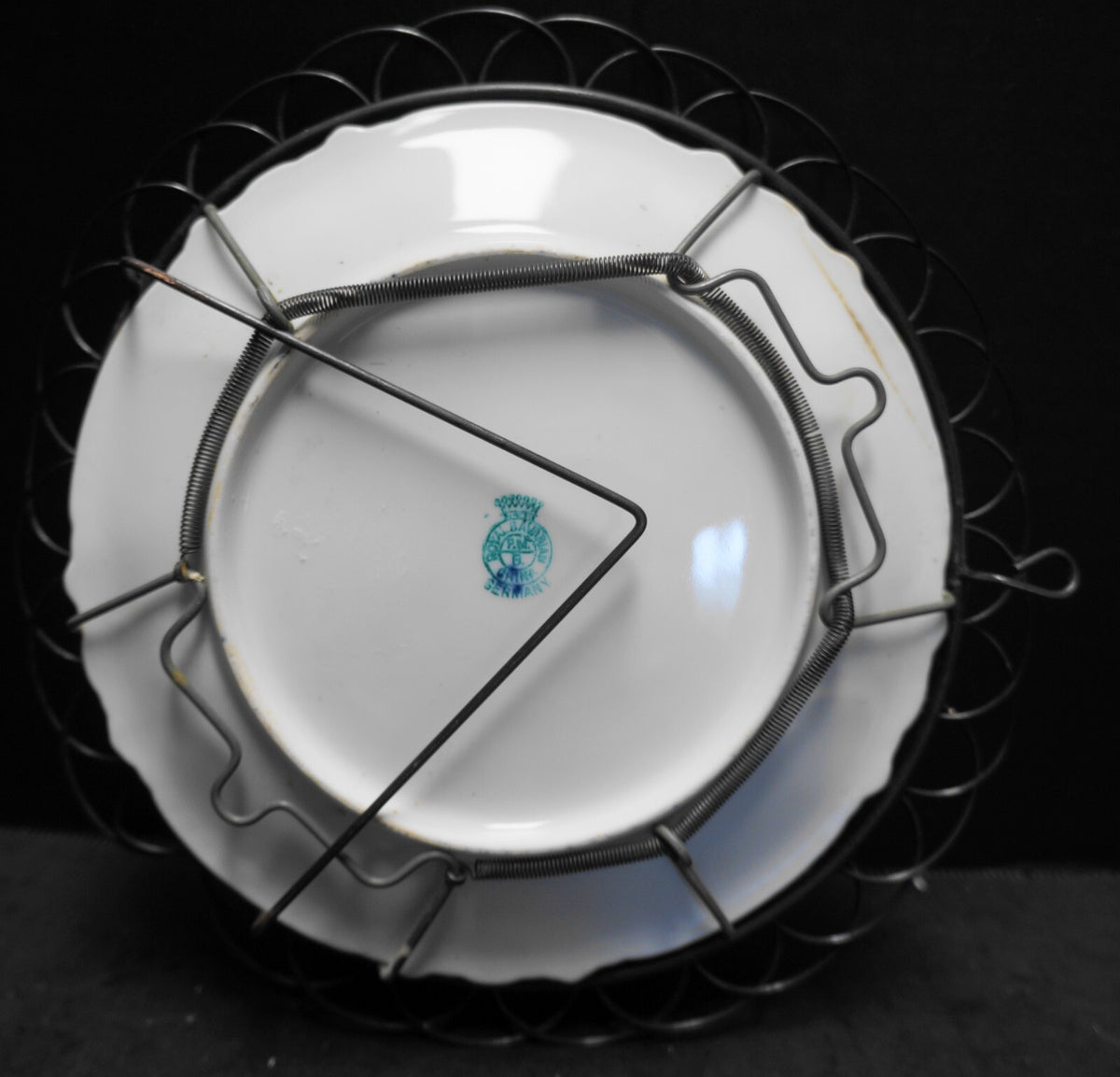 Royal Bavarian PMB Porzellan Moschendorf Cobalt Pink Roses Bread/Dessert Plate