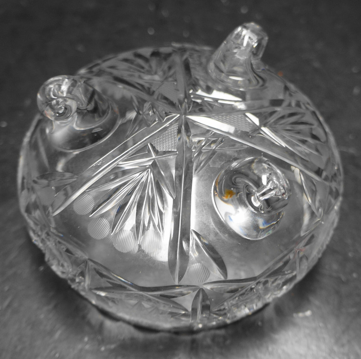 Bohemia Crystal Queen's Lace Small Bowl Three Toed