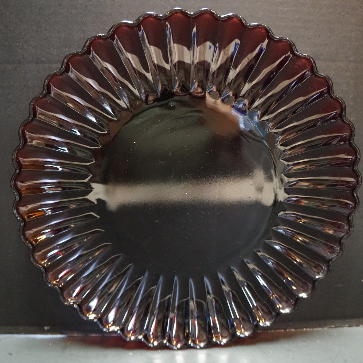 Anchor Hocking Royal Ruby Classic Rachel Torte Plate Round Platter 14 IN