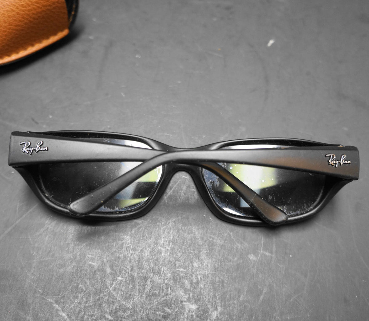 Ray-Ban Daddy-O Sunglasses Black Rubber Frames With Case Made in Italy