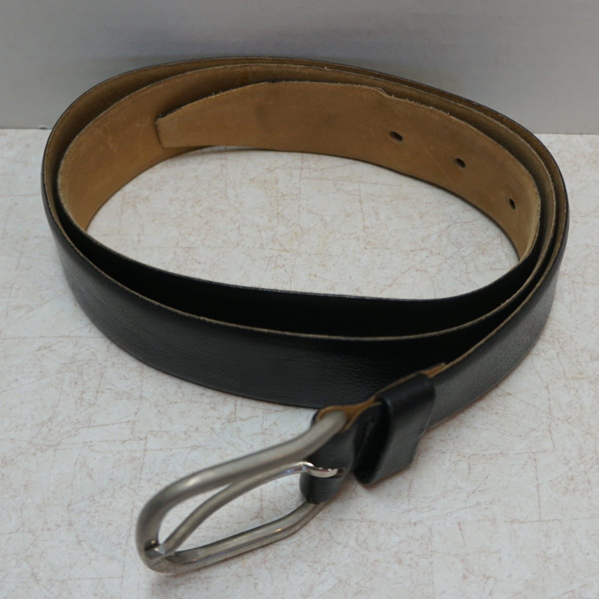 Harness House Black Leather Split Steerhide Men's Belt Made in Uruguay Size 40