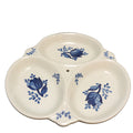 Royal Copenhagen Tranquebar Blue Tulips Three Part Divided Relish