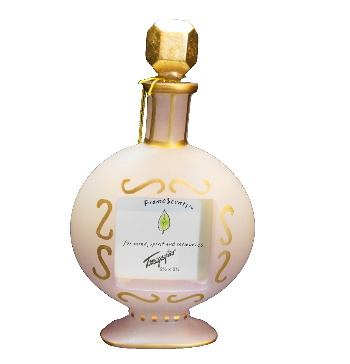 Framescents Pink Gold Perfume Bottle Picture Frame 1997