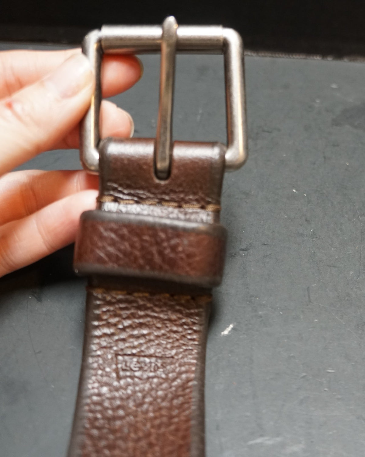 Levis Brown Leather Work Belt Size L 38-40