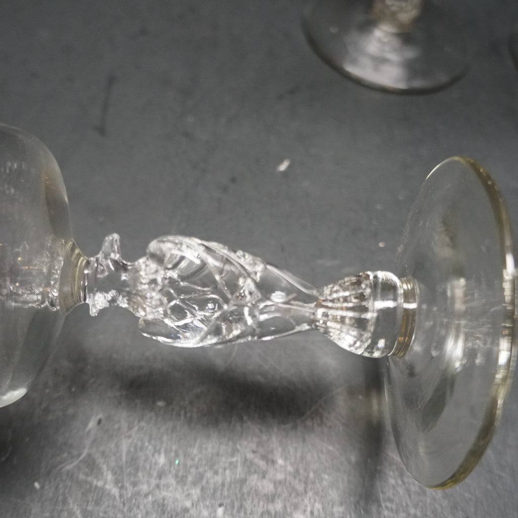 Libbey Liberty Bell Eagle Stem Champagnes Tall Sherbets Set of 3