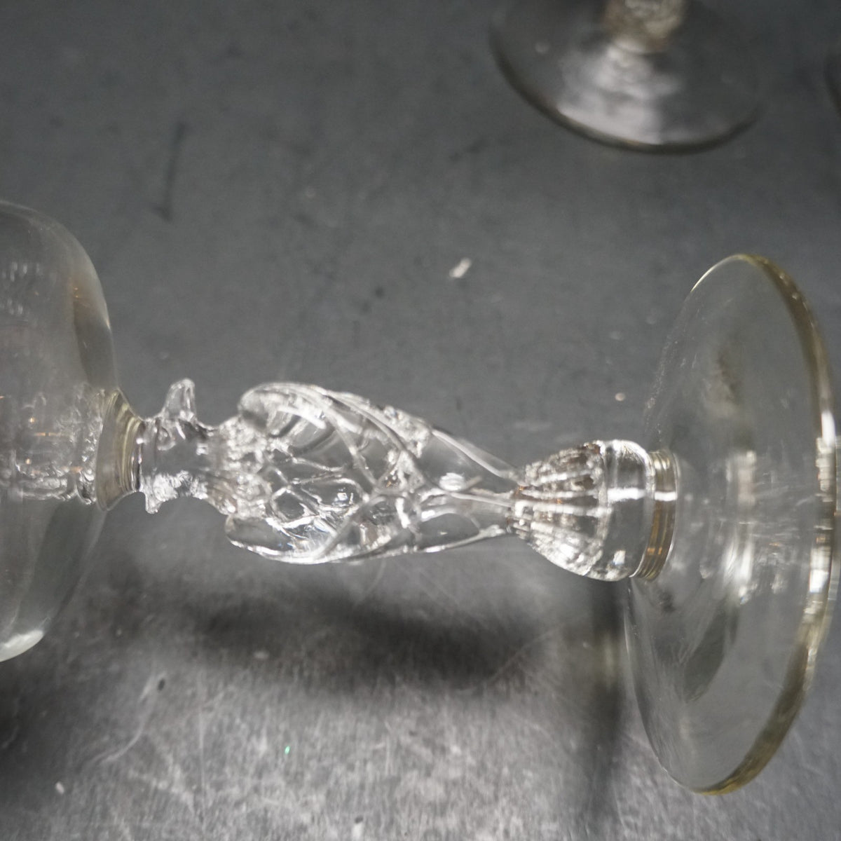 Libbey Liberty Bell Eagle Stem Champagnes Tall Sherbets Set of 3