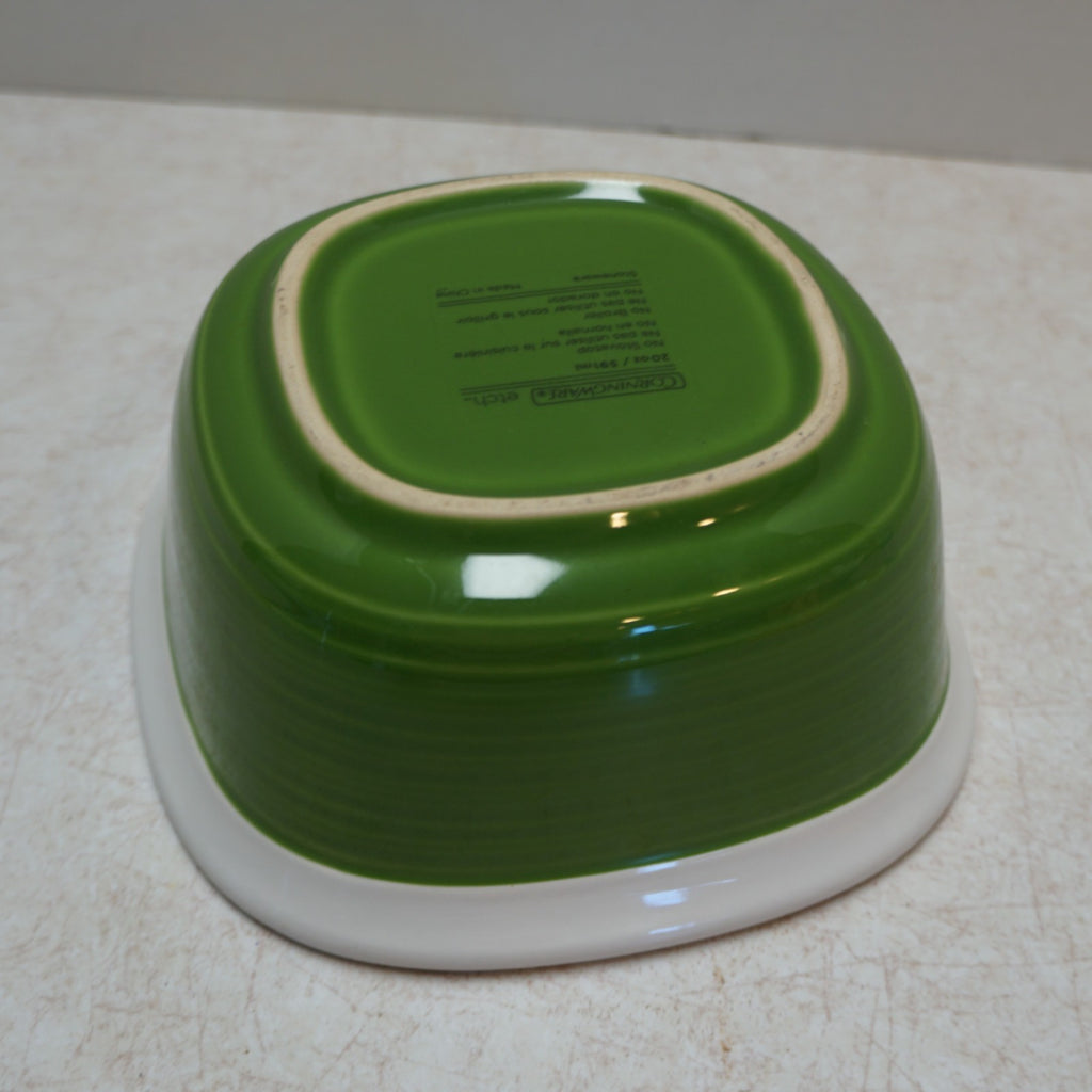 Corning Corelle Etch Grass Green Small Square Baker 20 oz