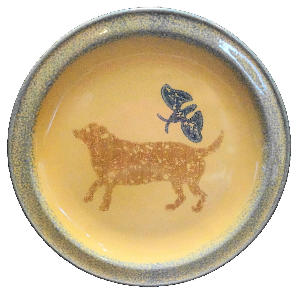 Pfaltzgraff America Dog Charger Service Plate MAFA Spongeware Stencil