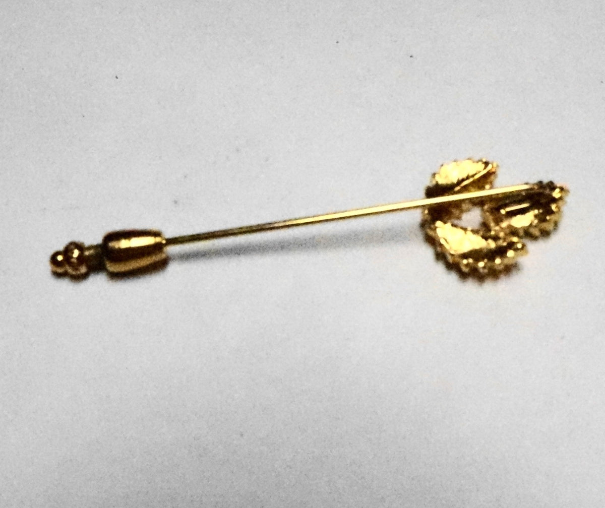 Monet Gold Tone Leaves Leaf Stick Pin
