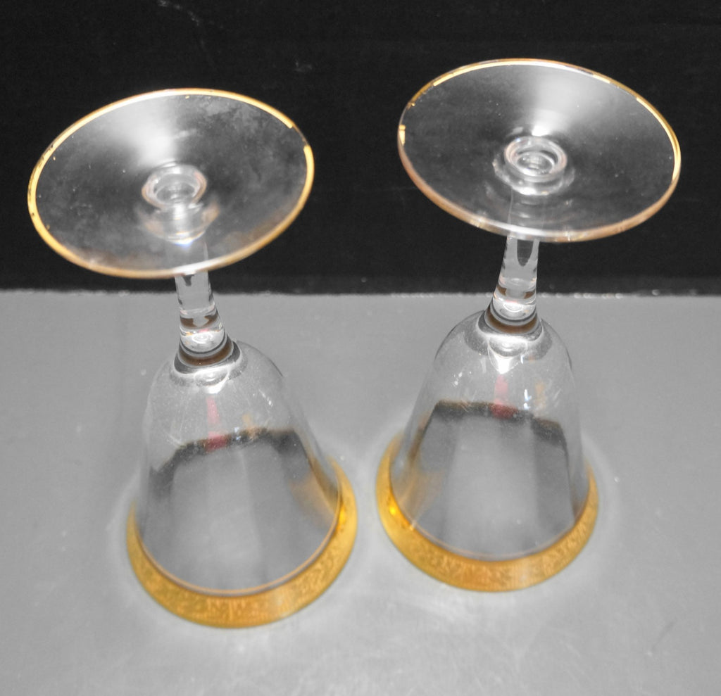 Tiffin Rambler Rose Water Goblets Pair 6 1/2"