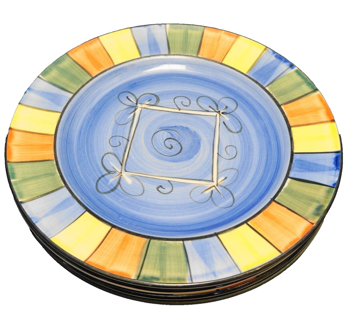 Tabletops Unlimited Bordato Dinner Plates Set of 4