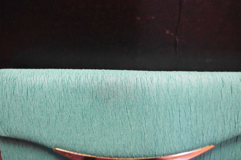 Jessica McClintock Green Ruched Evening Bag Clutch NWT