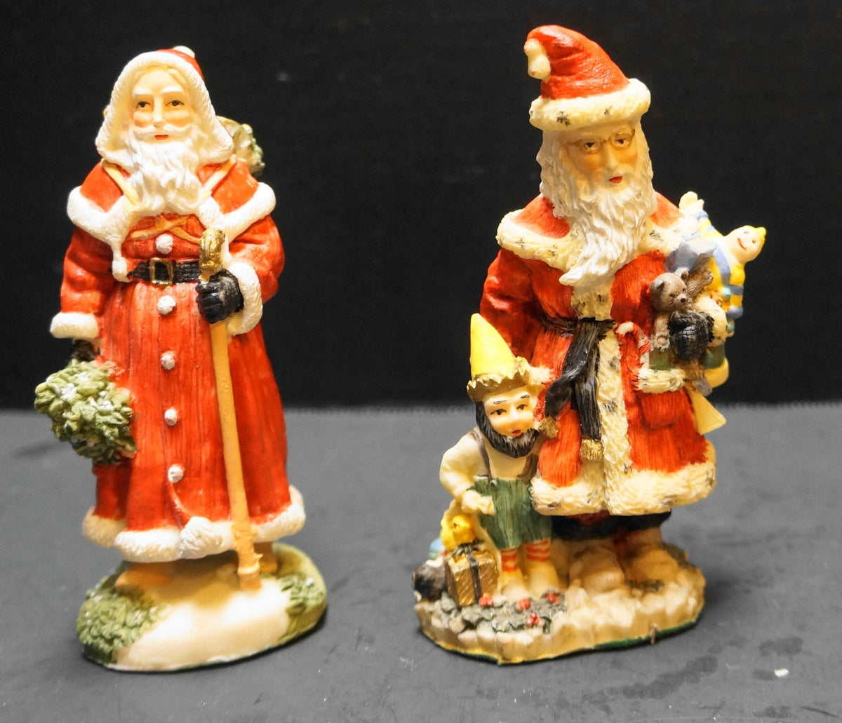 International Santa Claus Collection France Finland Figurines Pair 1993