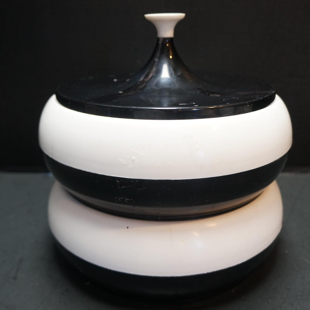 Plastics Consolidated MCM Snack Stacking Canister Set Black White