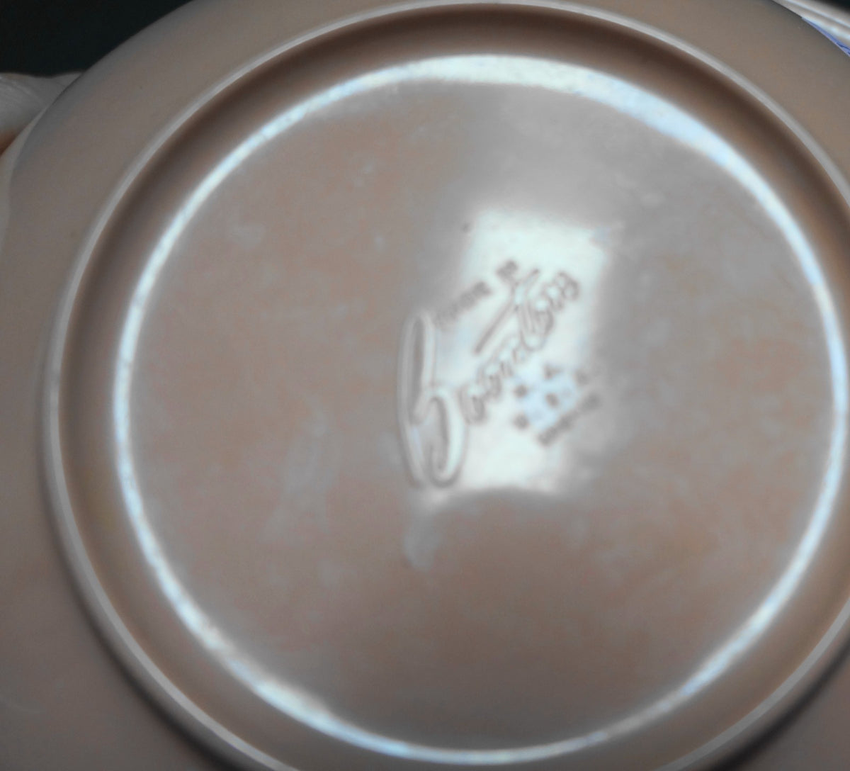 Boonton Mauve Wing Divided Round Serving Bowl Melamine
