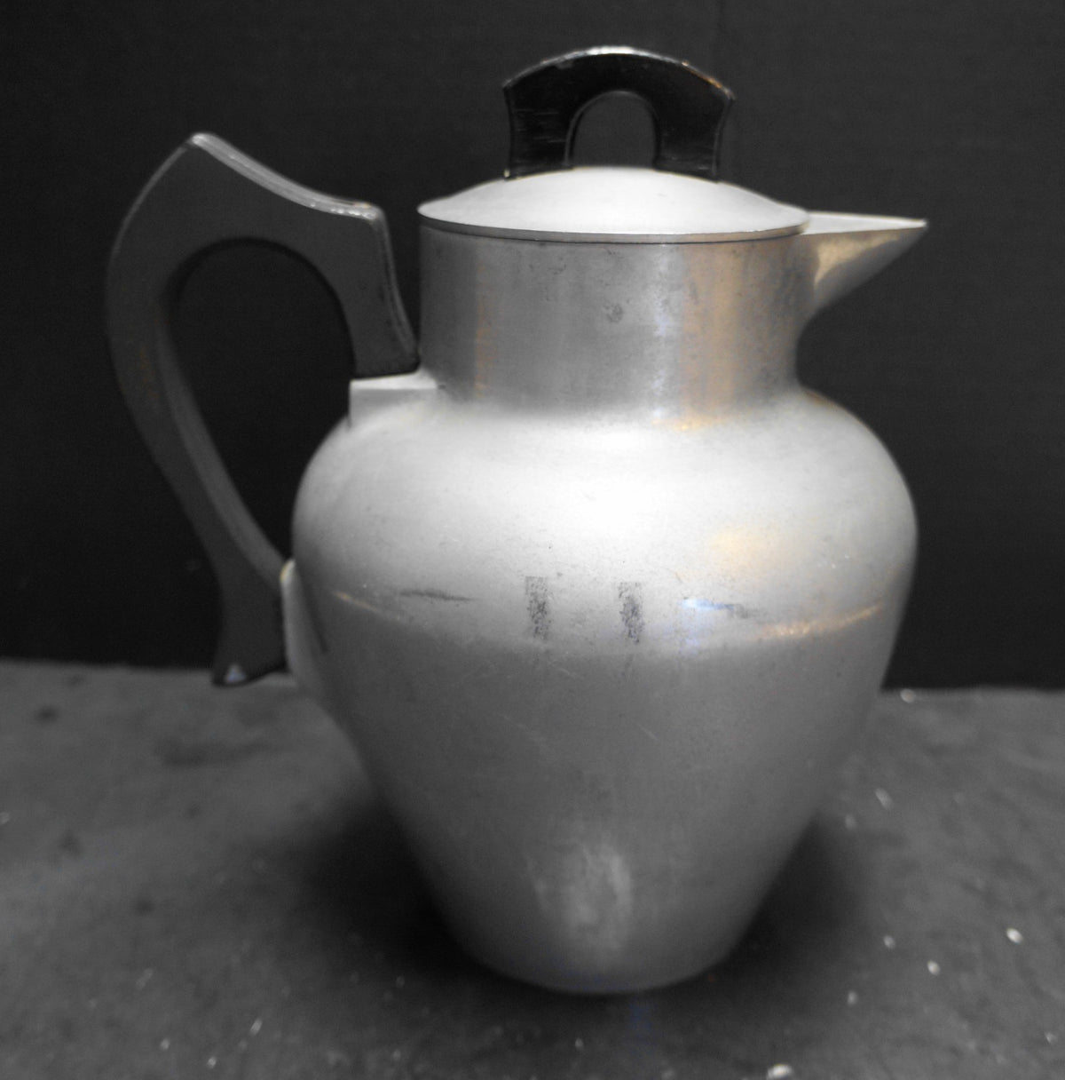 Banner Cook Ware Cast Aluminum Coffee Pot Wood Handles