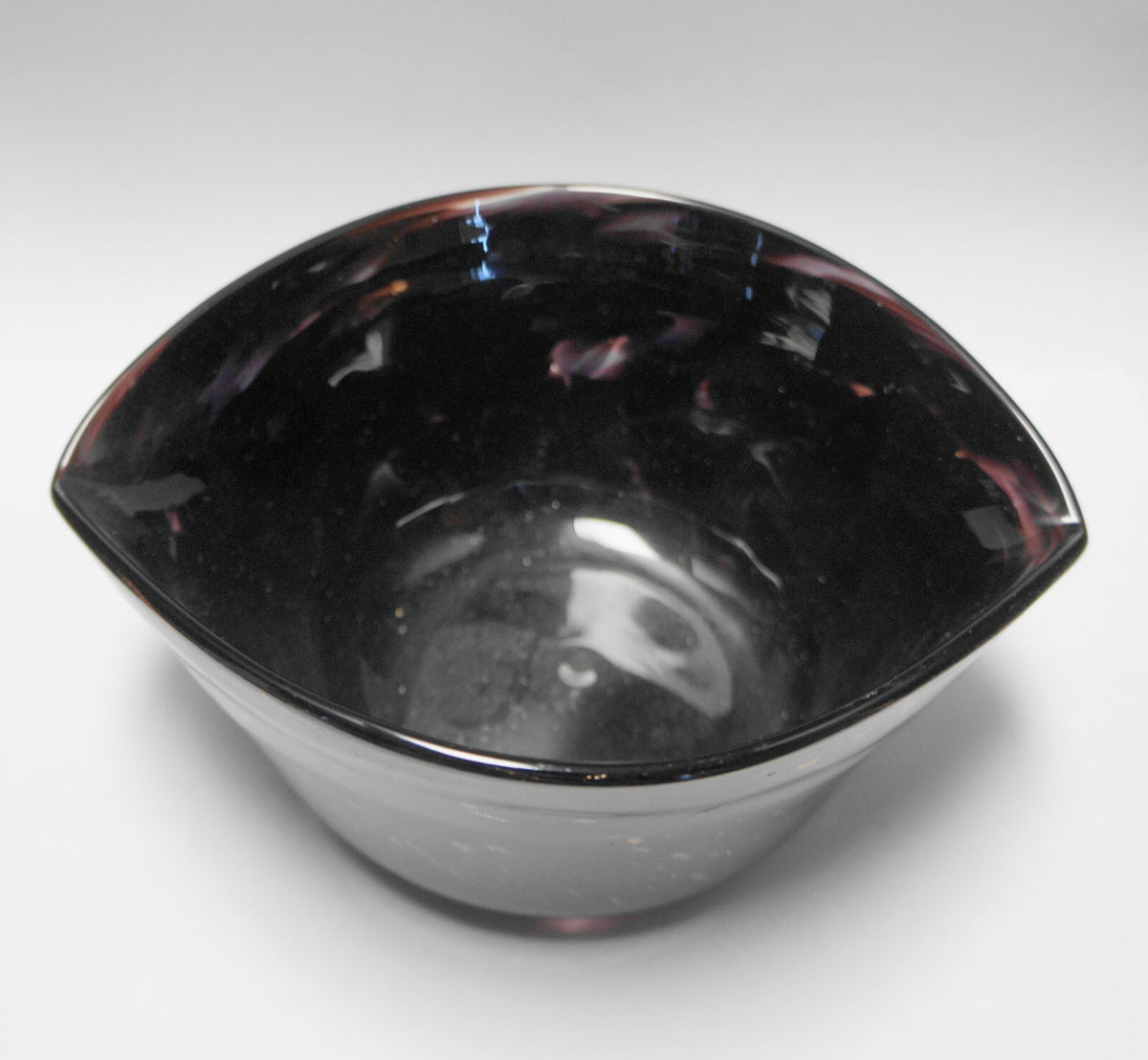 Purple Murano Art Glass Gravy Boat