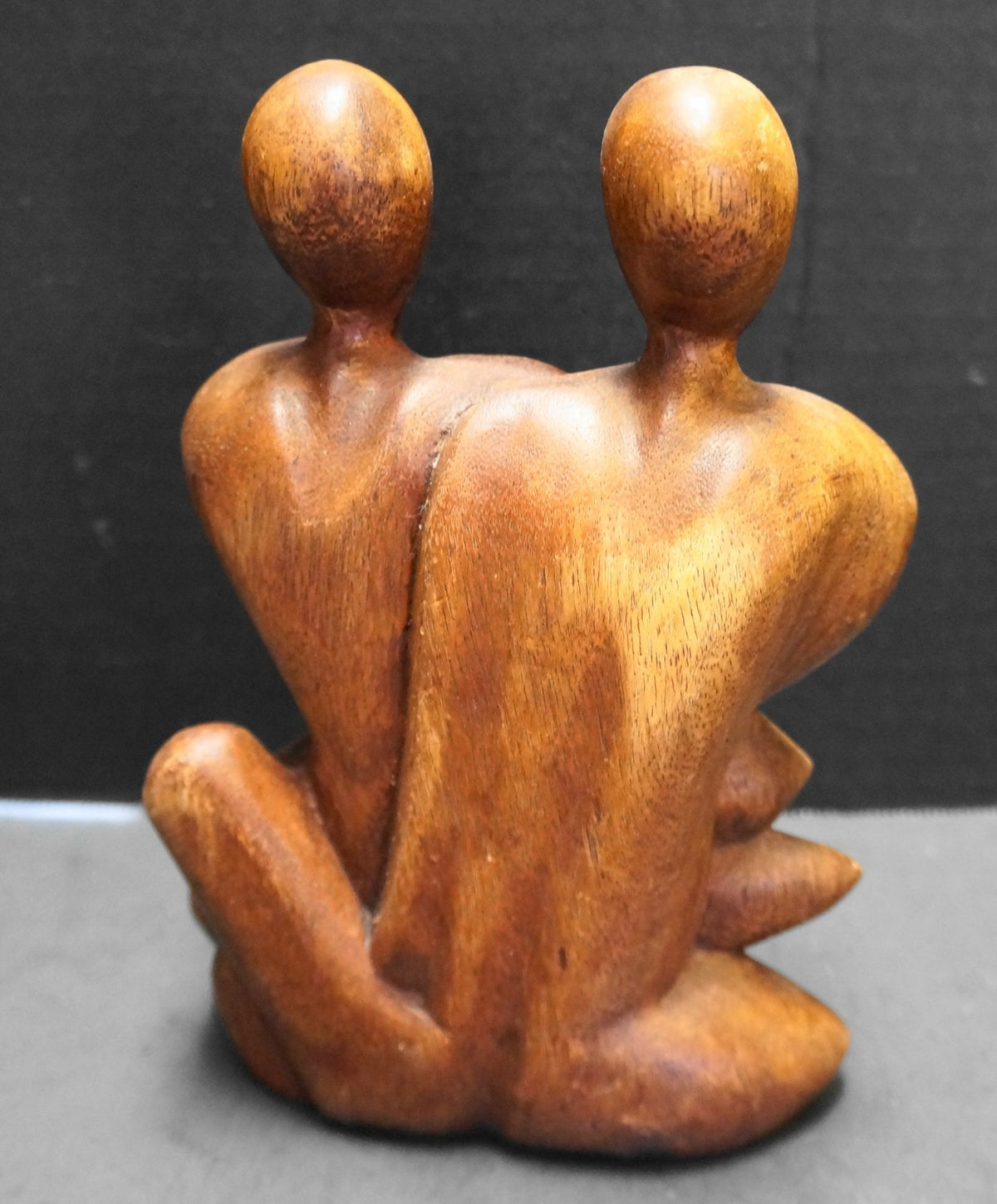 Indoneisan Wood Carving Family Love Figurine Novica 8"