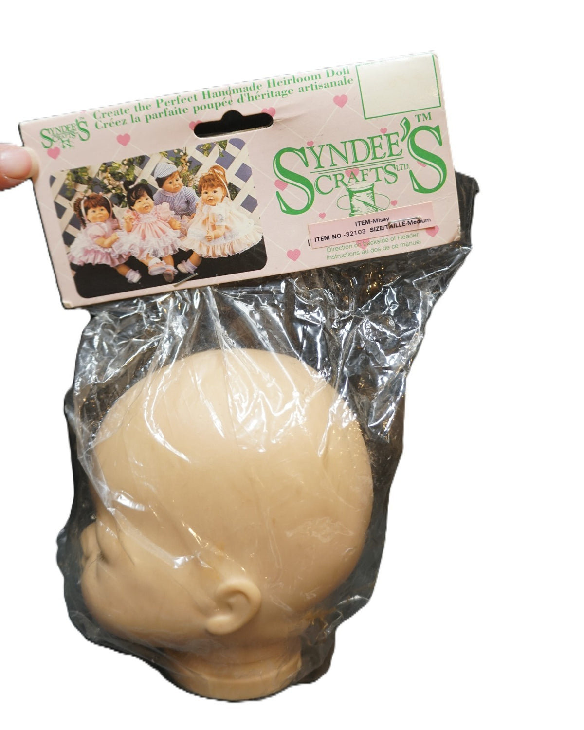 Sydnee's Crafts Missy Vinyl Doll Head Medium Size 1990 New Old Stock
