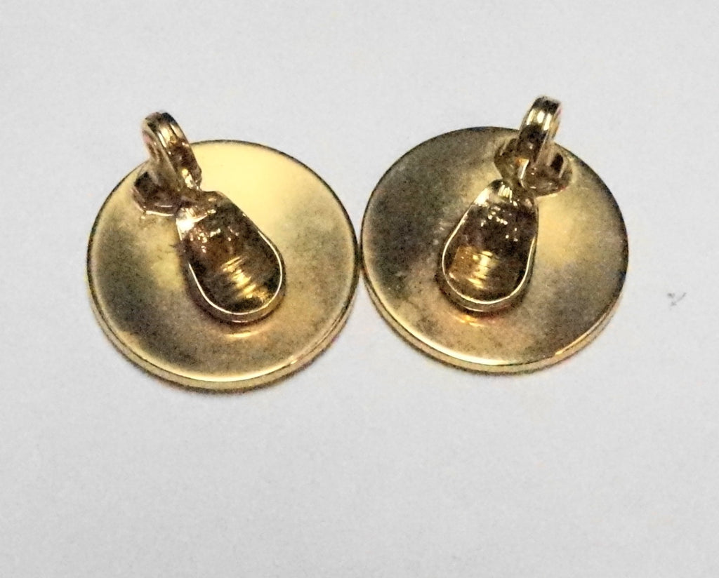 Monet Gold Tone Disc Swirl Edge Clip Earrings