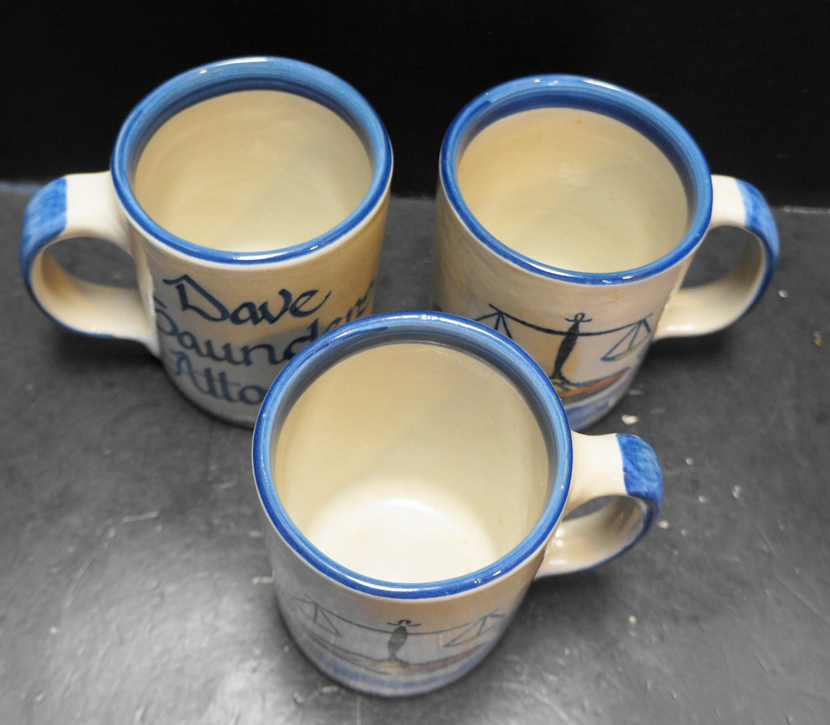 Louisville Stoneware Law Lawyer Scales of Justice Mug Dave Saunders Attorney