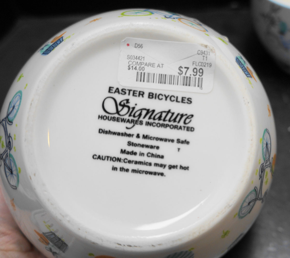 Signature Easter Bicycles Stoneware Nesting Bowls Set of 3