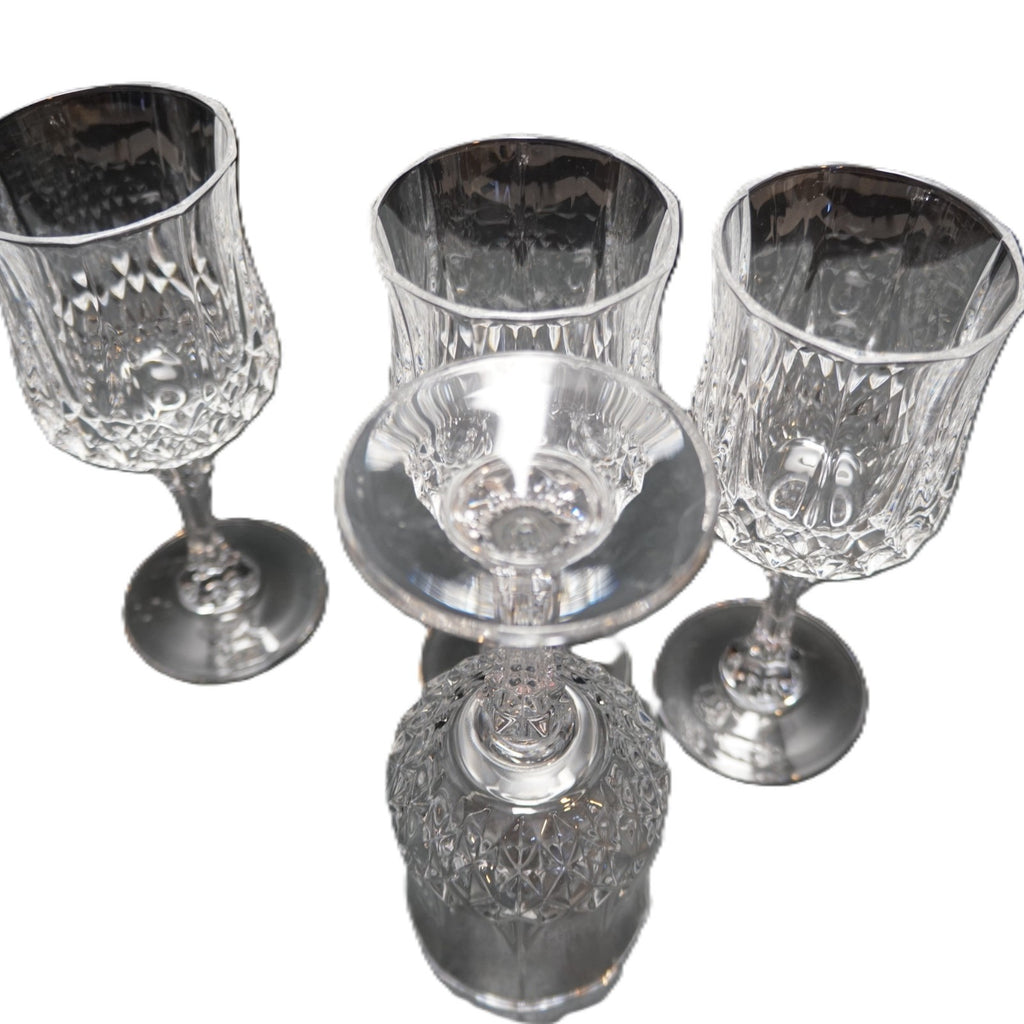 Longchamp Crystal Wine Glasses 6 1/2 IN Set of 4 Cristal d/Arques France