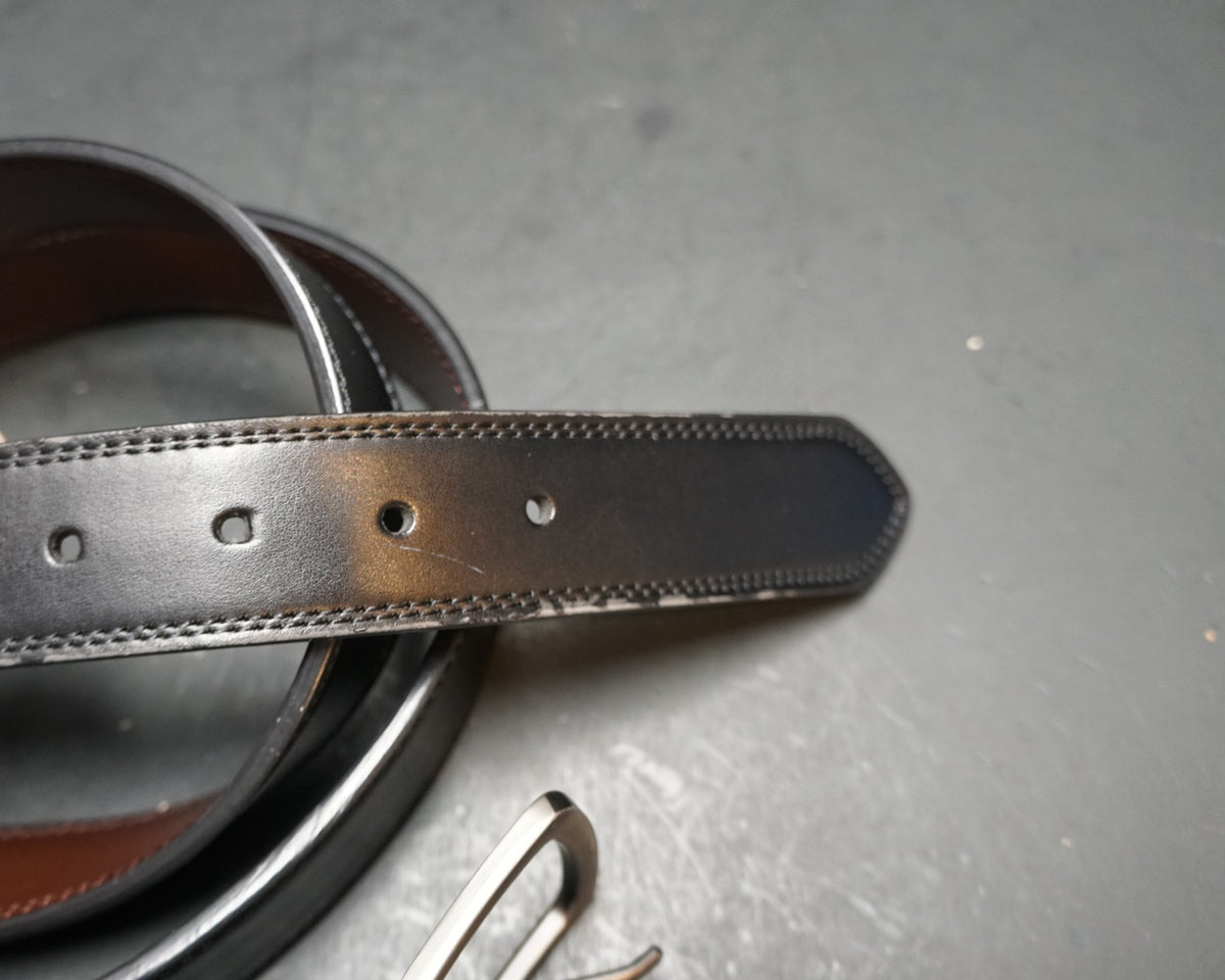 Dickies Men's Black Brown Leather Belt XXL 50
