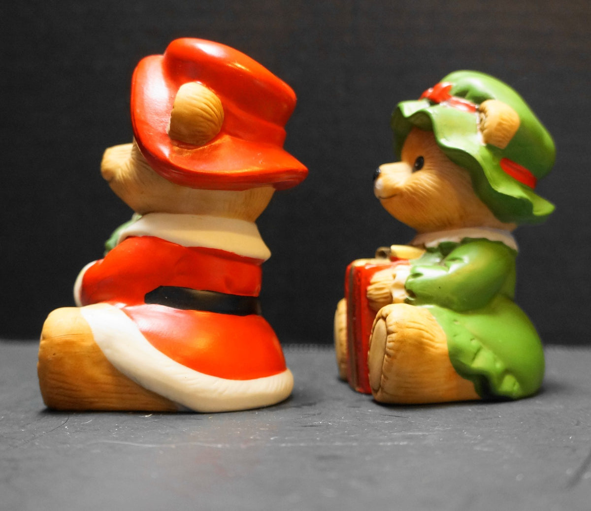 Homco Christmas Mama Papa Bear Figurines 5175