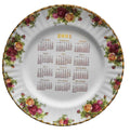 Royal Albert Old Country Roses 2001 Calendar Plate Signed Michael Doulton