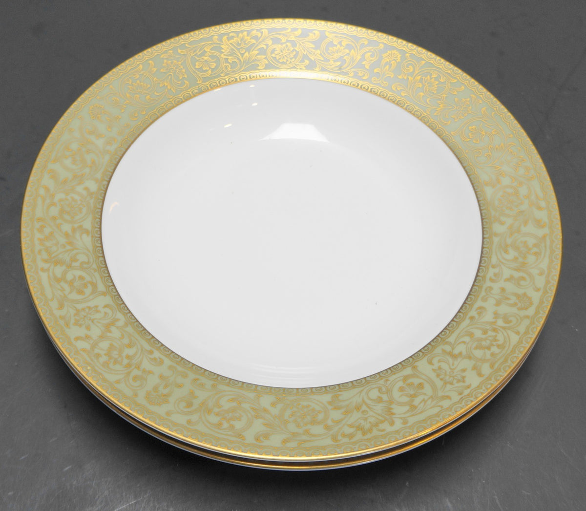 Sango Versailles Rimmed Soup Bowls Pair