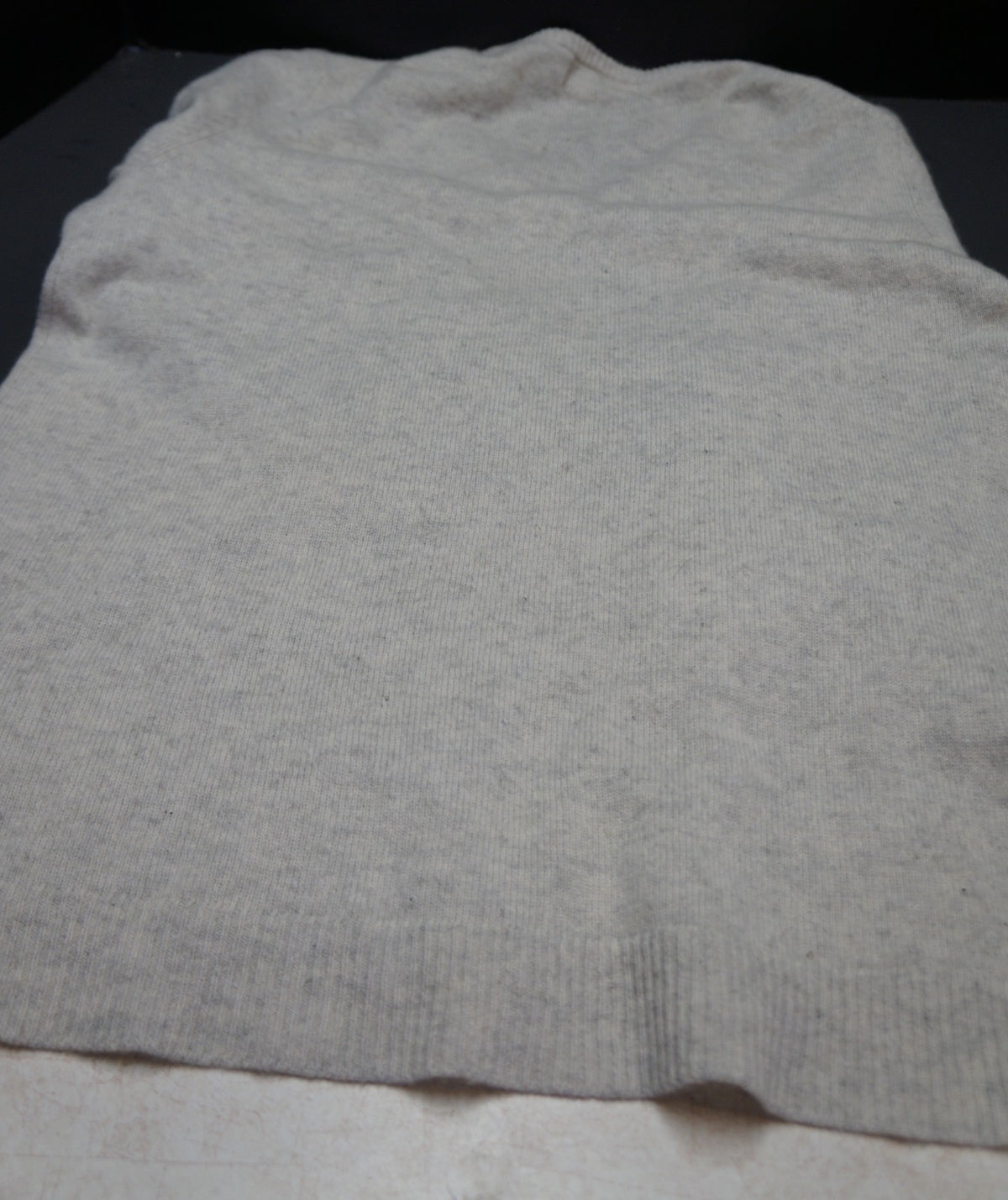Peck & Peck Cashmere Sweater Pale Grey XL Womens 2 Ply