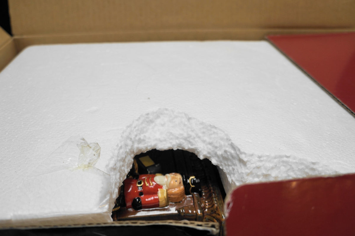 Member's Mark Porcelain Santa Scene In Box
