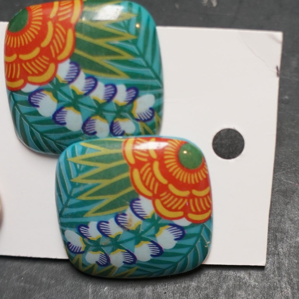 Avon Tropical Beauty 1987 Post Back Earrings