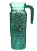Teal Green Flashed Diamond Waffle Pattern 1 QT Refrigerator Pitcher