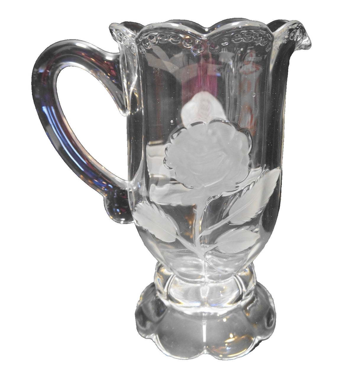 Bouquet Crystal Clear Industries Frosted Roses Pitcher 40 OZ