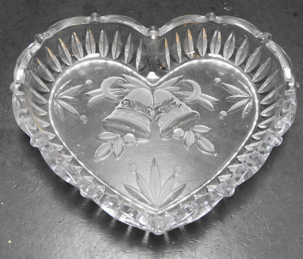 Studio Nova Crystal Heart Dish Frosted Wedding Christmas Bells