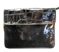 Capezio Black Patent Envelope Convertible Clutch Purse Vintage