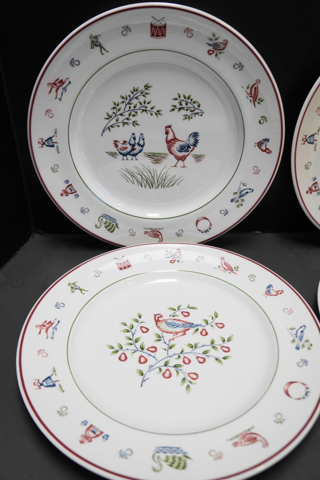 Johnson Brothers Twelve Days of Christmas Dinner Plates Set of 4